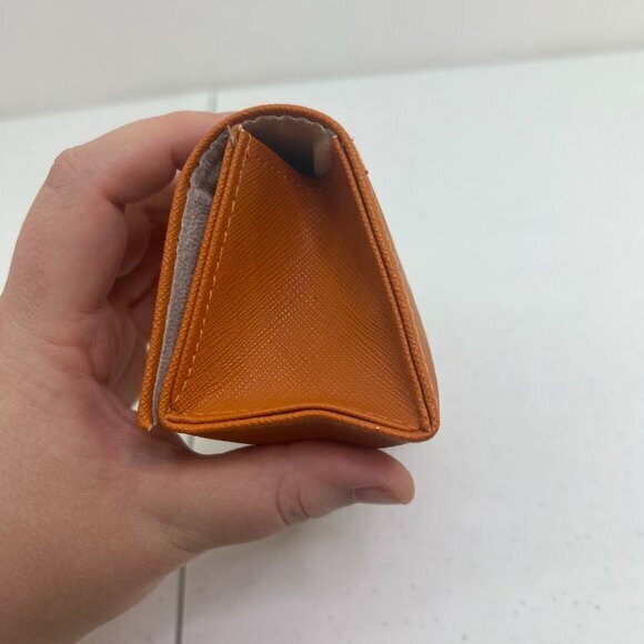 Tory Burch Large Orange Magnetic Sunglasses Eyeglasses‎ Case Big Textured - Picture 8 of 10